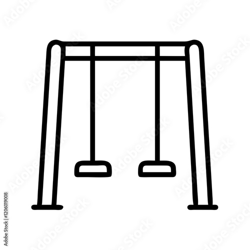 swing icon, swing line art - simple line art of swing, perfect for swing logos and icons