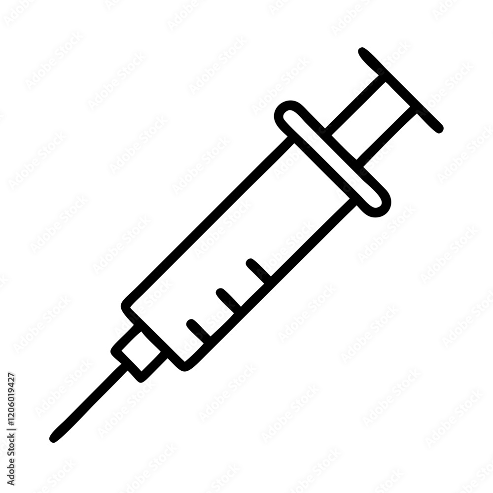 syringe icon, syringe line art - simple line art of syringe, perfect for syringe logos and icons syringe icon, syringe line art - simple line art of syringe, perfect for syringe logos and icons