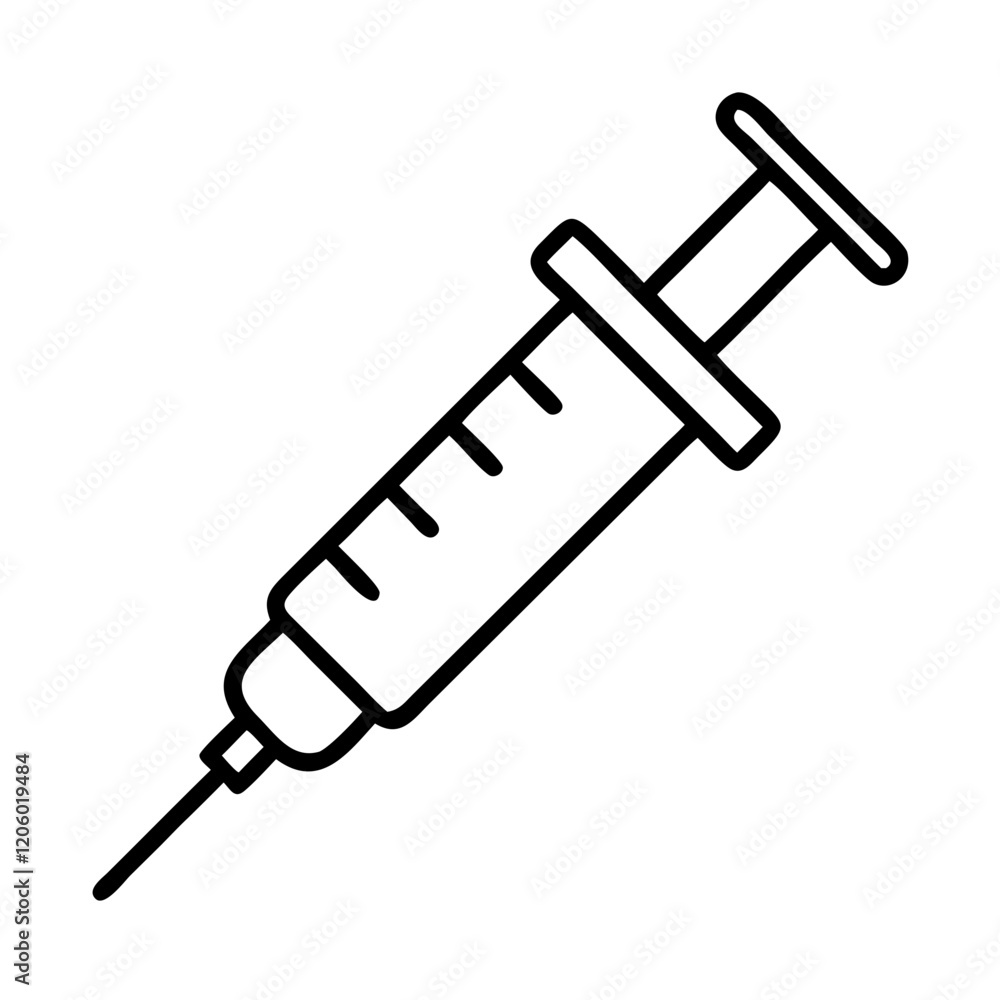 syringe icon, syringe line art - simple line art of syringe, perfect for syringe logos and icons syringe icon, syringe line art - simple line art of syringe, perfect for syringe logos and icons