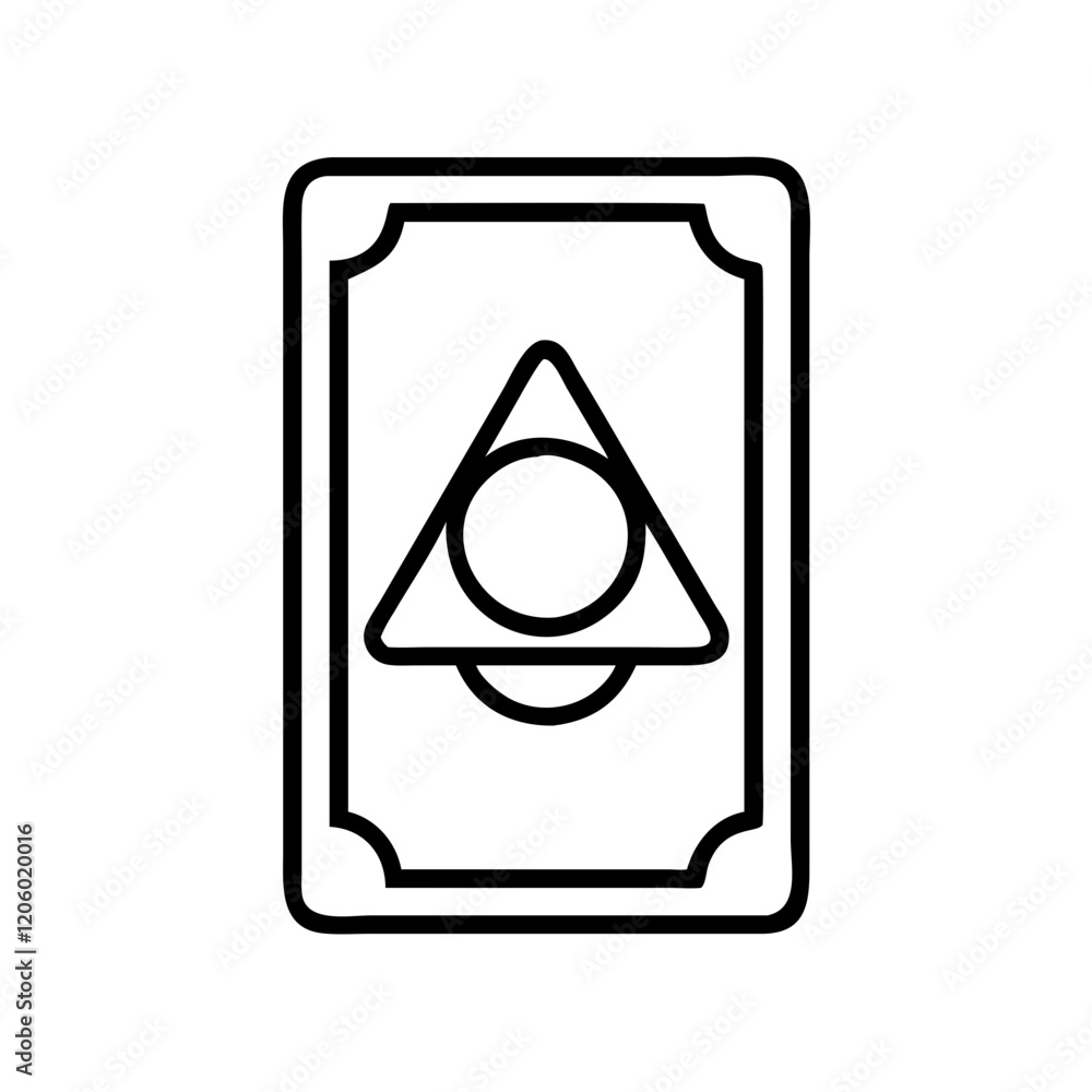 tarot card icon, tarot card line art - simple line art of tarot card, perfect for tarot card logos and icons tarot card icon, tarot card line art - simple line art of tarot card, perfect for tarot card logos and icons