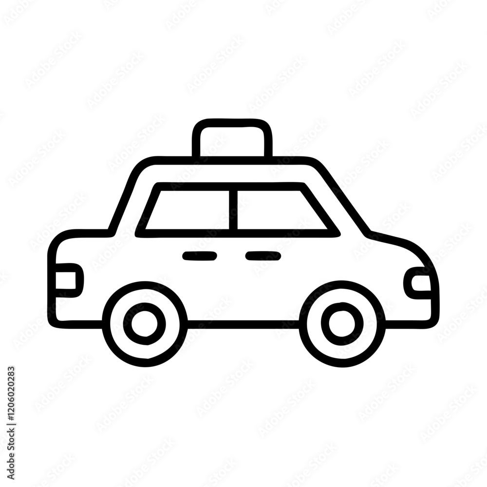 taxi icon, taxi line art - simple line art of taxi, perfect for taxi logos and icons taxi icon, taxi line art - simple line art of taxi, perfect for taxi logos and icons