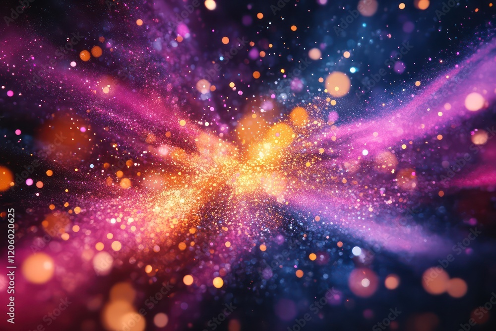 A stylized explosion of glitter and light around a product, with abstract patterns and radiant sparks creating a dynamic and eye-catching visual effect. A stylized explosion of glitter and light around a product, with abstract patterns and radiant sparks creating a dynamic and eye-catching visual effect.