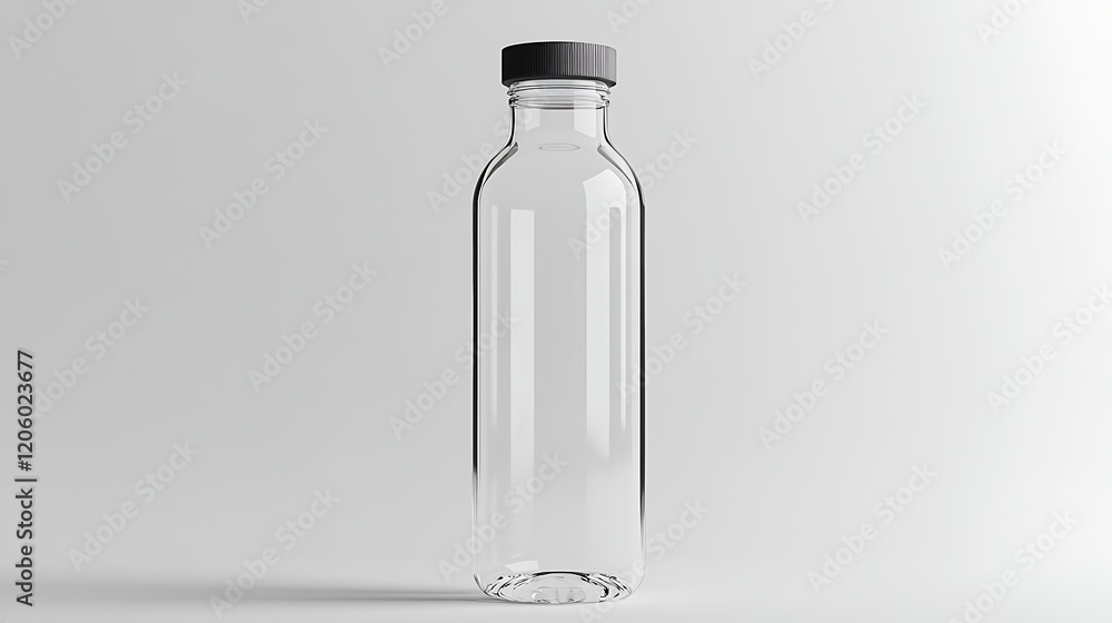 Transparent and clean empty water bottle Transparent and clean empty water bottle