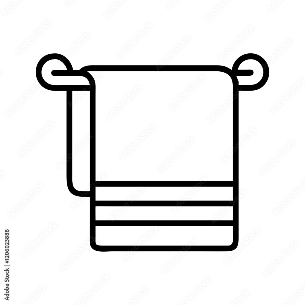 towel icon, towel line art - simple line art of towel, perfect for towel logos and icons towel icon, towel line art - simple line art of towel, perfect for towel logos and icons
