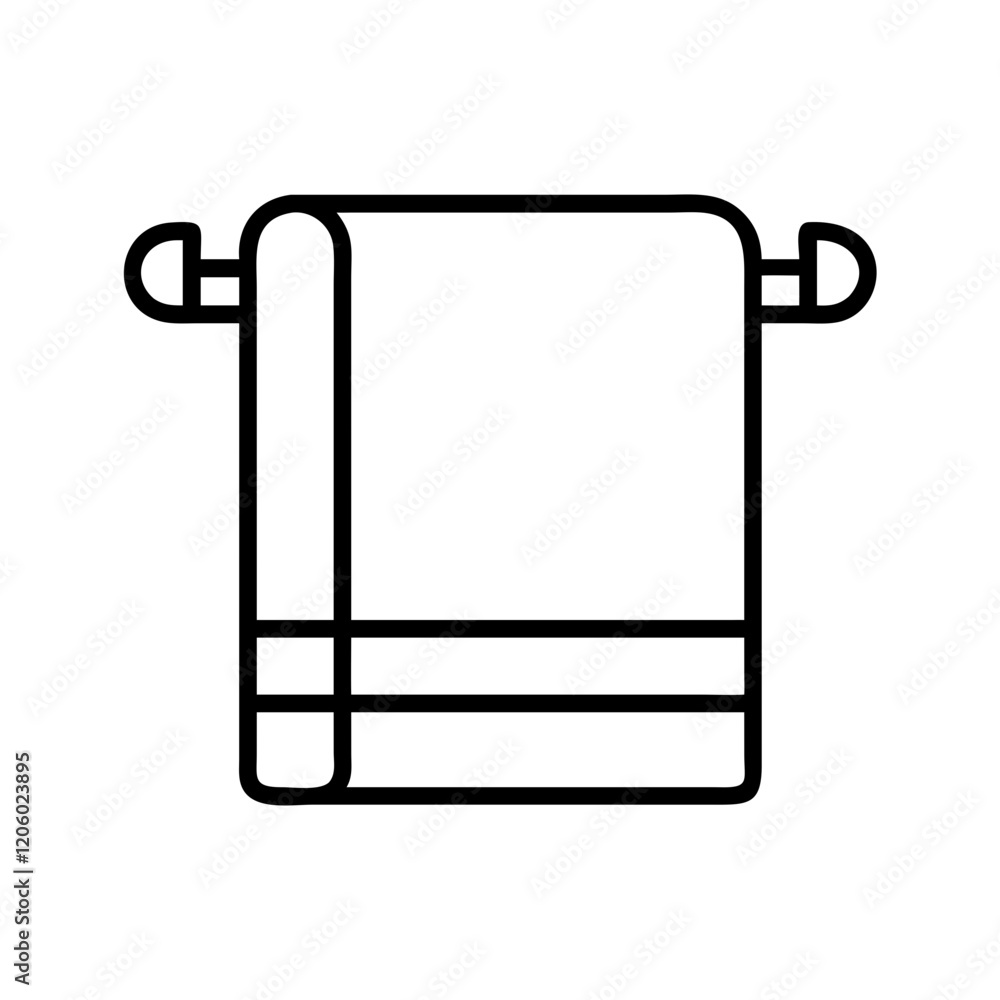 towel icon, towel line art - simple line art of towel, perfect for towel logos and icons towel icon, towel line art - simple line art of towel, perfect for towel logos and icons