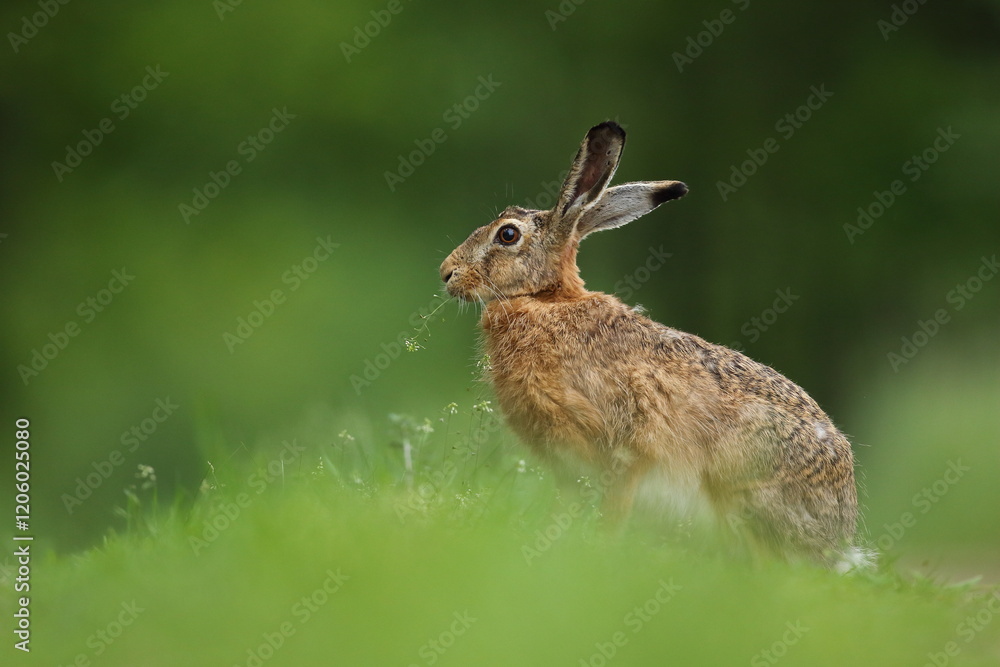 Fototapeta premium Zając szarak, hare, (Lepus europaeus)