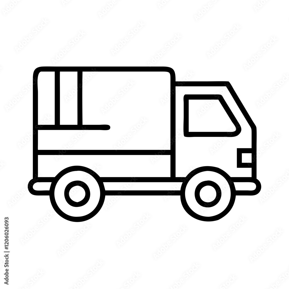 truck icon, truck line art - simple line art of truck, perfect for truck logos and icons truck icon, truck line art - simple line art of truck, perfect for truck logos and icons