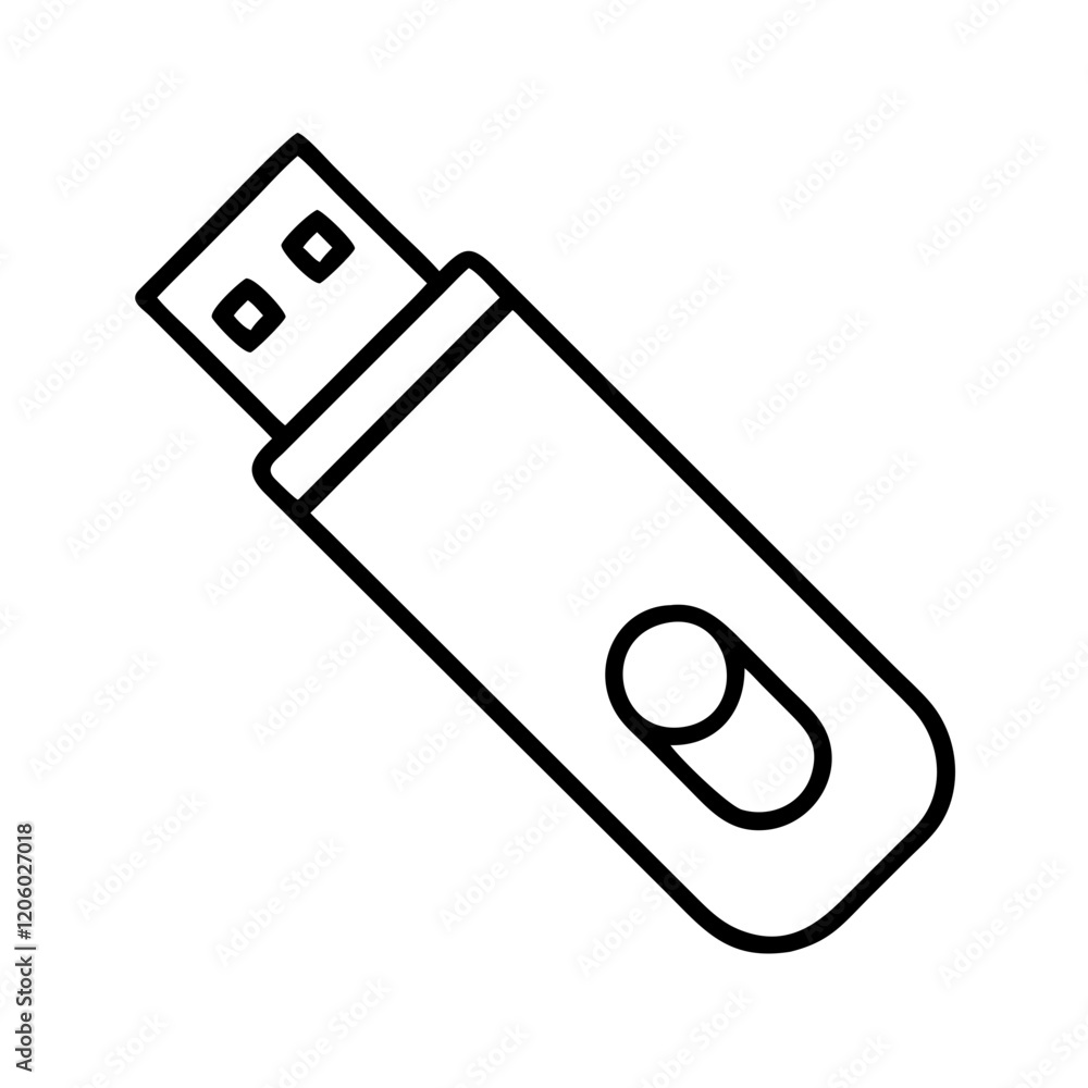 usb stick icon, usb stick line art - simple line art of usb stick, perfect for usb stick logos and icons usb stick icon, usb stick line art - simple line art of usb stick, perfect for usb stick logos and icons