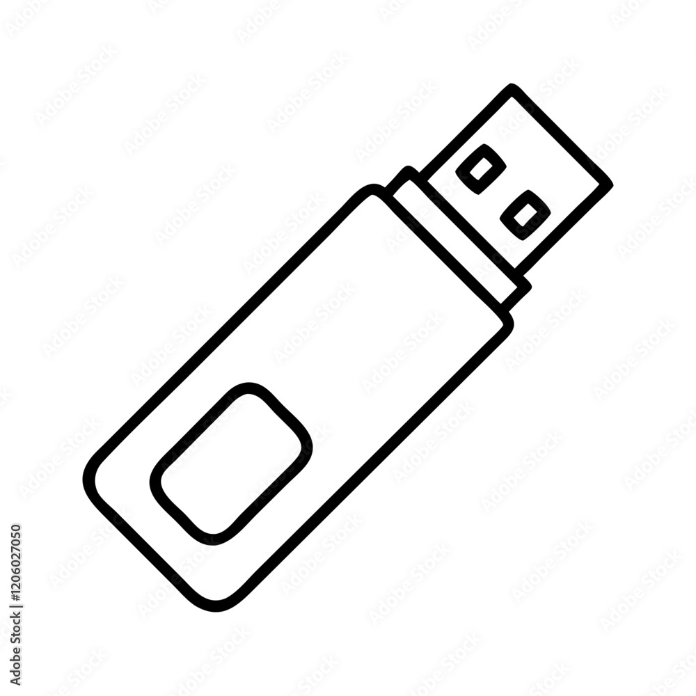 usb stick icon, usb stick line art - simple line art of usb stick, perfect for usb stick logos and icons usb stick icon, usb stick line art - simple line art of usb stick, perfect for usb stick logos and icons