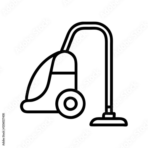 vacuum cleaner icon, vacuum cleaner line art - simple line art of vacuum cleaner, perfect for vacuum cleaner logos and icons