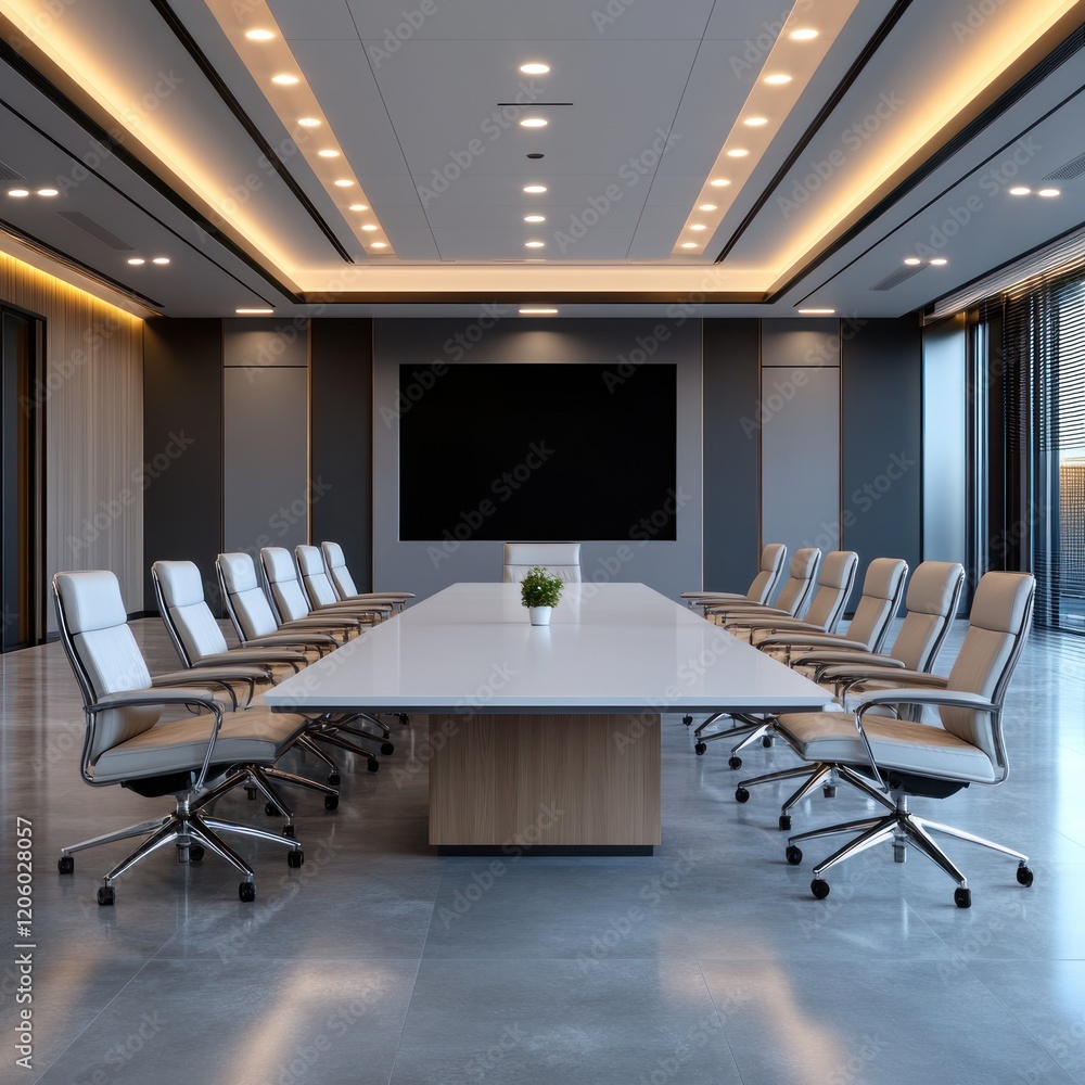 Blank Billboard in Professional Meeting Room - Open Space for Advertising Messages and Promotions Blank Billboard in Professional Meeting Room - Open Space for Advertising Messages and Promotions