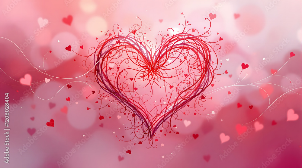 Valentine's day background with heart shape. illustration. Valentine's day background with heart shape. illustration.
