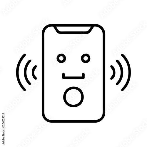 voice assistant icon, voice assistant line art - simple line art of voice assistant, perfect for voice assistant logos and icons