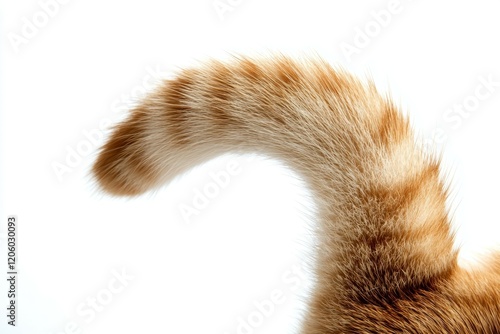 Close-up view of a veterinarian cleaning a cat's tail against a white background. Generative AI