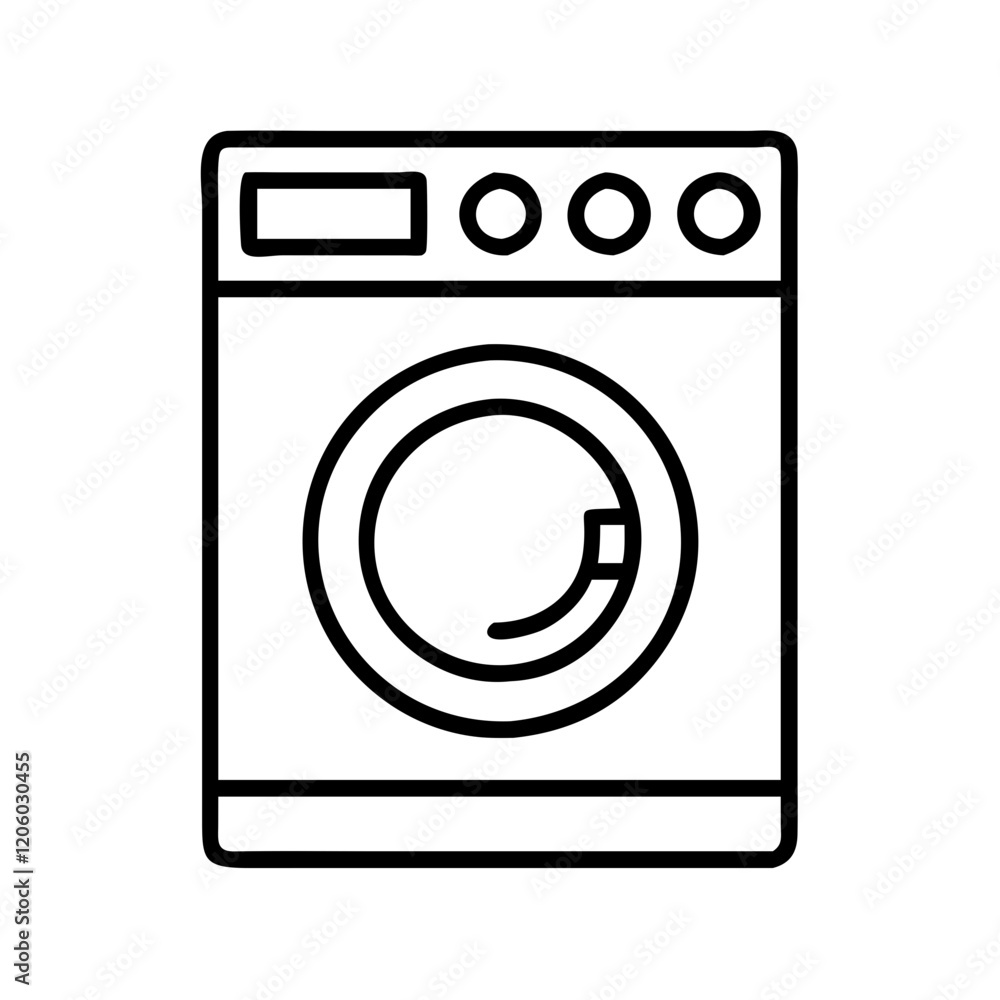 washing machine icon, washing machine line art - simple line art of washing machine, perfect for washing machine logos and icons washing machine icon, washing machine line art - simple line art of washing machine, perfect for washing machine logos and icons