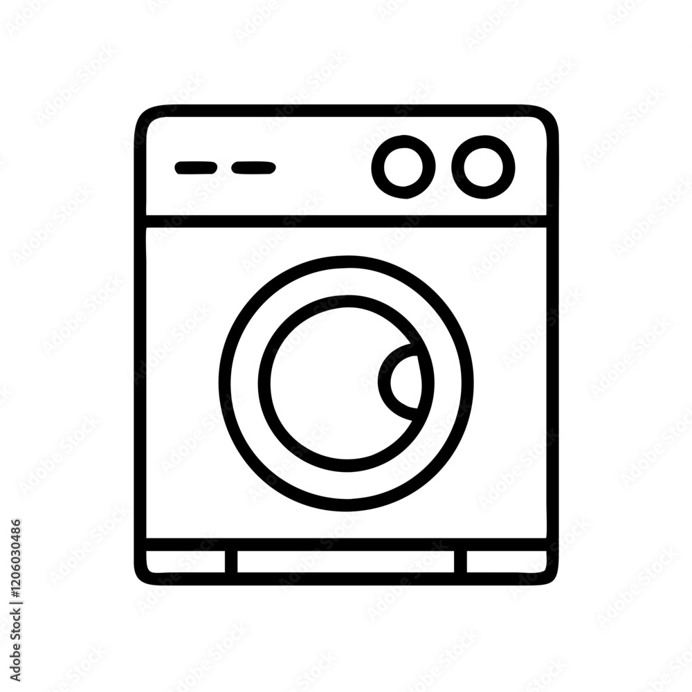 washing machine icon, washing machine line art - simple line art of washing machine, perfect for washing machine logos and icons washing machine icon, washing machine line art - simple line art of washing machine, perfect for washing machine logos and icons