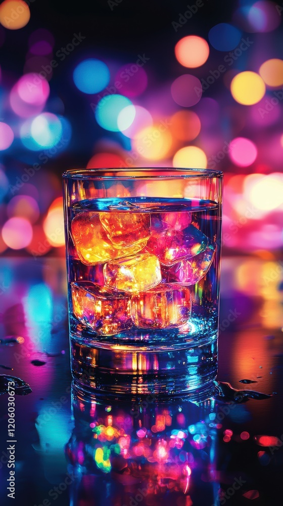 Modern business networking vibrant bokeh and sleek reflections Modern business networking vibrant bokeh and sleek reflections