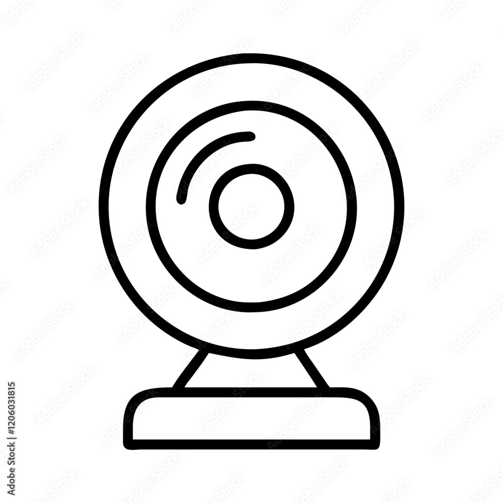 webcam icon, webcam line art - simple line art of webcam, perfect for webcam logos and icons webcam icon, webcam line art - simple line art of webcam, perfect for webcam logos and icons