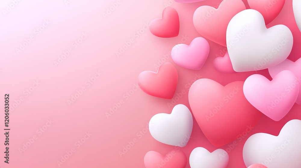 A collection of colorful hearts on a soft gradient background, symbolizing love and affection. A collection of colorful hearts on a soft gradient background, symbolizing love and affection.