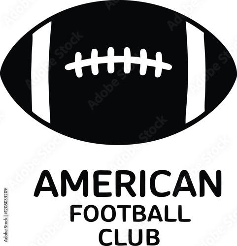American Football Club Logo Vector Illustration.