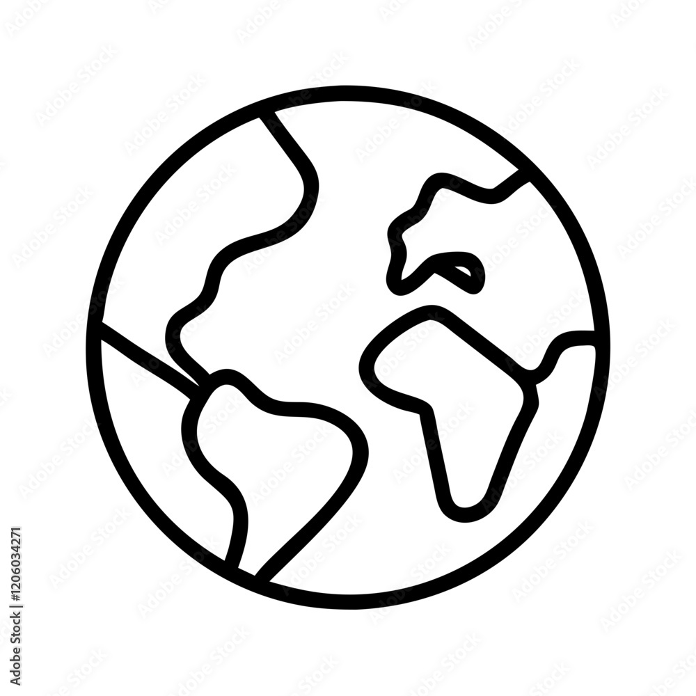 world map icon, world map line art - simple line art of world map, perfect for world map logos and icons world map icon, world map line art - simple line art of world map, perfect for world map logos and icons