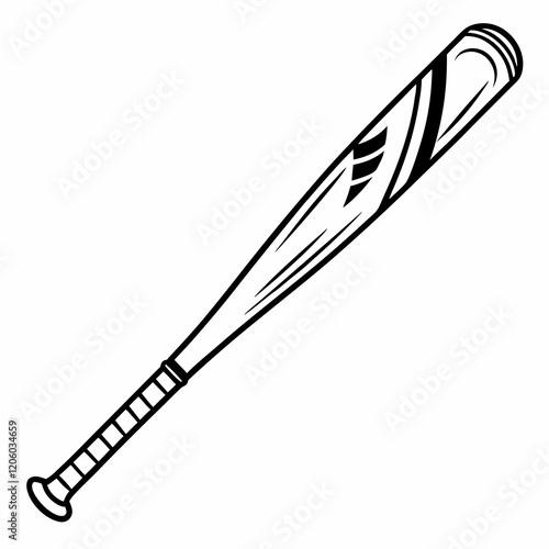 Baseball bat icon. Simple illustration of baseball bat Black vector illustration