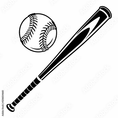 Baseball bat icon. Simple illustration of baseball bat Black vector illustration