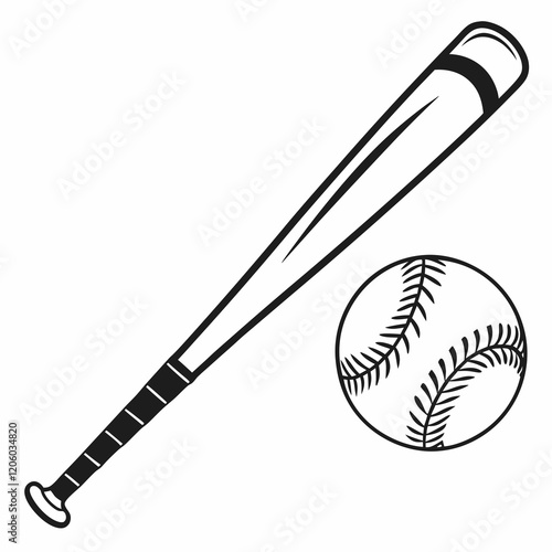 Baseball bat icon. Simple illustration of baseball bat Black vector illustration