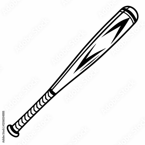 Baseball bat icon. Simple illustration of baseball bat Black vector illustration