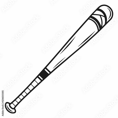 Baseball bat icon. Simple illustration of baseball bat Black vector illustration