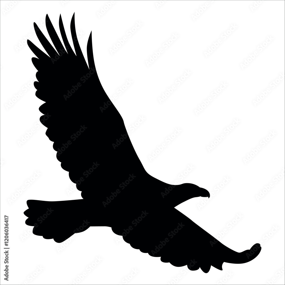 Fototapeta premium American Eagle Bird Silhouette Vector illustration