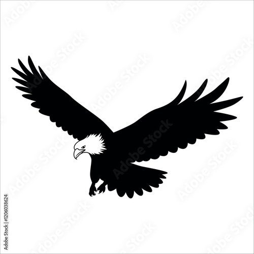 Wallpaper Mural American Eagle Bird Silhouette Vector illustration Torontodigital.ca