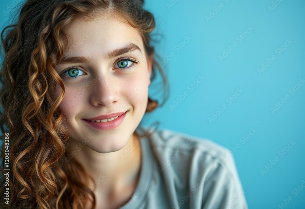 A young woman with a warm and inviting expression A young woman with a warm and inviting expression