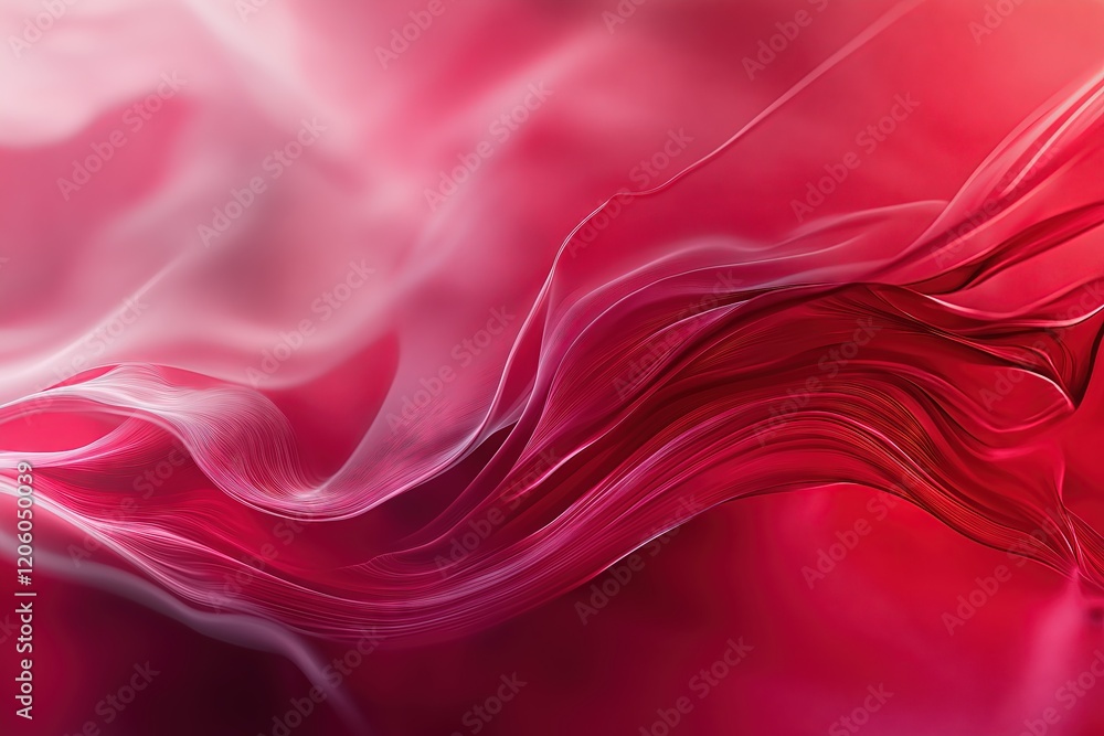 Vibrant Pink Satin Waves Flowing in an Abstract Background Vibrant Pink Satin Waves Flowing in an Abstract Background