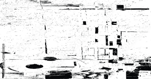 Rough, scratch, splatter grunge pattern design brush strokes. Overlay texture