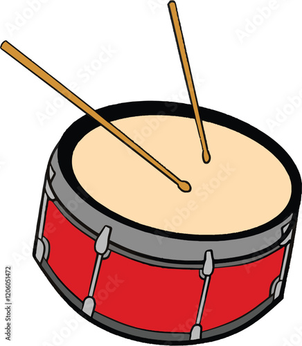 drum and drumsticks