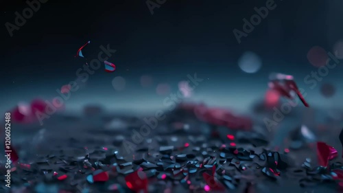 Shattering heart: dramatic symbolism of broken love in cinematic slow motion