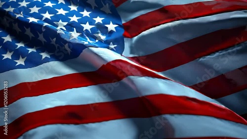 Waving american flag in slow motion captures patriotism and freedom