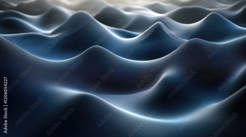 Obraz premium A serene depiction of smooth, undulating waves resembling a tranquil landscape.