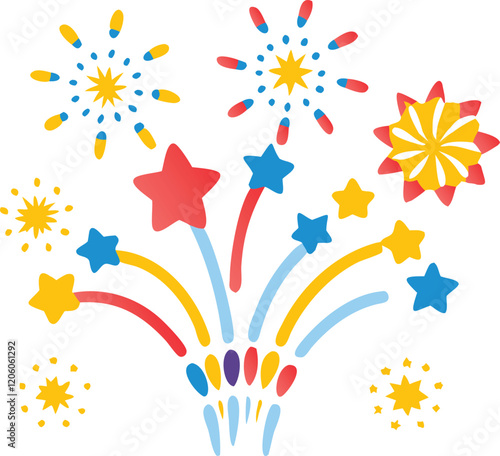 Colorful Fireworks Display Design