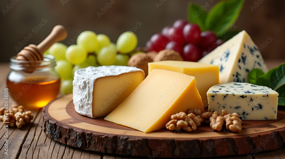 Assortment of cheese on wooden table, closeup. Dairy products. Cheese Selection. Large assortment of international cheese specialities. Assortment of cheese on wooden table, closeup. Dairy products. Cheese Selection. Large assortment of international cheese specialities.
