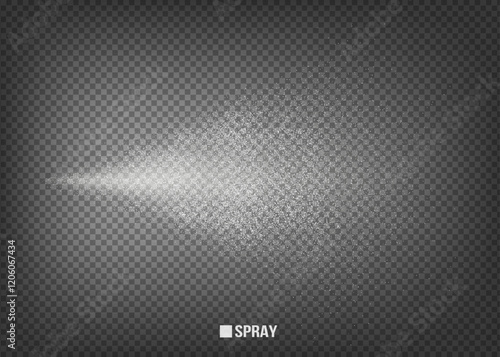 Airy water spray.Mist.Sprayer fog isolated on black transparent background. Airy spray and water hazy mist clean illustration.Vector illustration for your design, advertising, brochures and rest