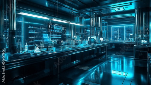 Futuristic Laboratory  Advanced Research Facility