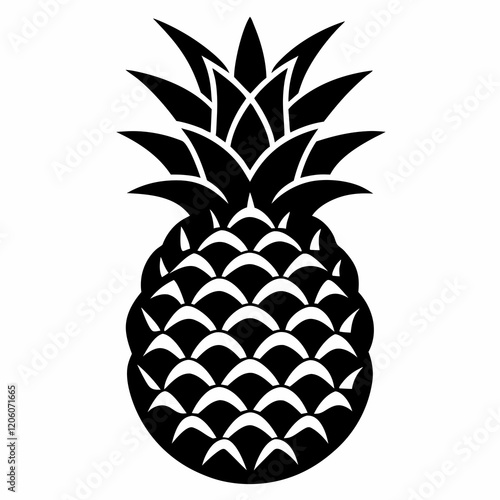 Pineapple Silhouette Vector Art