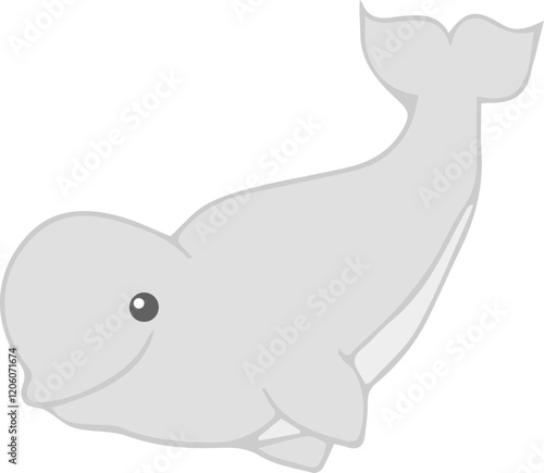 Cute beluga whale cartoon