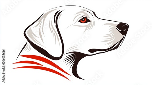 Elegant Illustration of a Dog's Profile with Artistic Flair photo