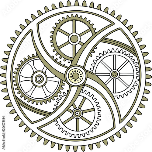  clockwork-mandala An intricate mandala with symmetrical patterns, perfect for art, décor, and meditation projectile