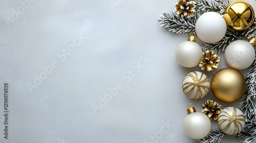 Opulent Retreat, a lavish holiday setting adorned with gold accents and white decor, exuding elegance and festive charm.