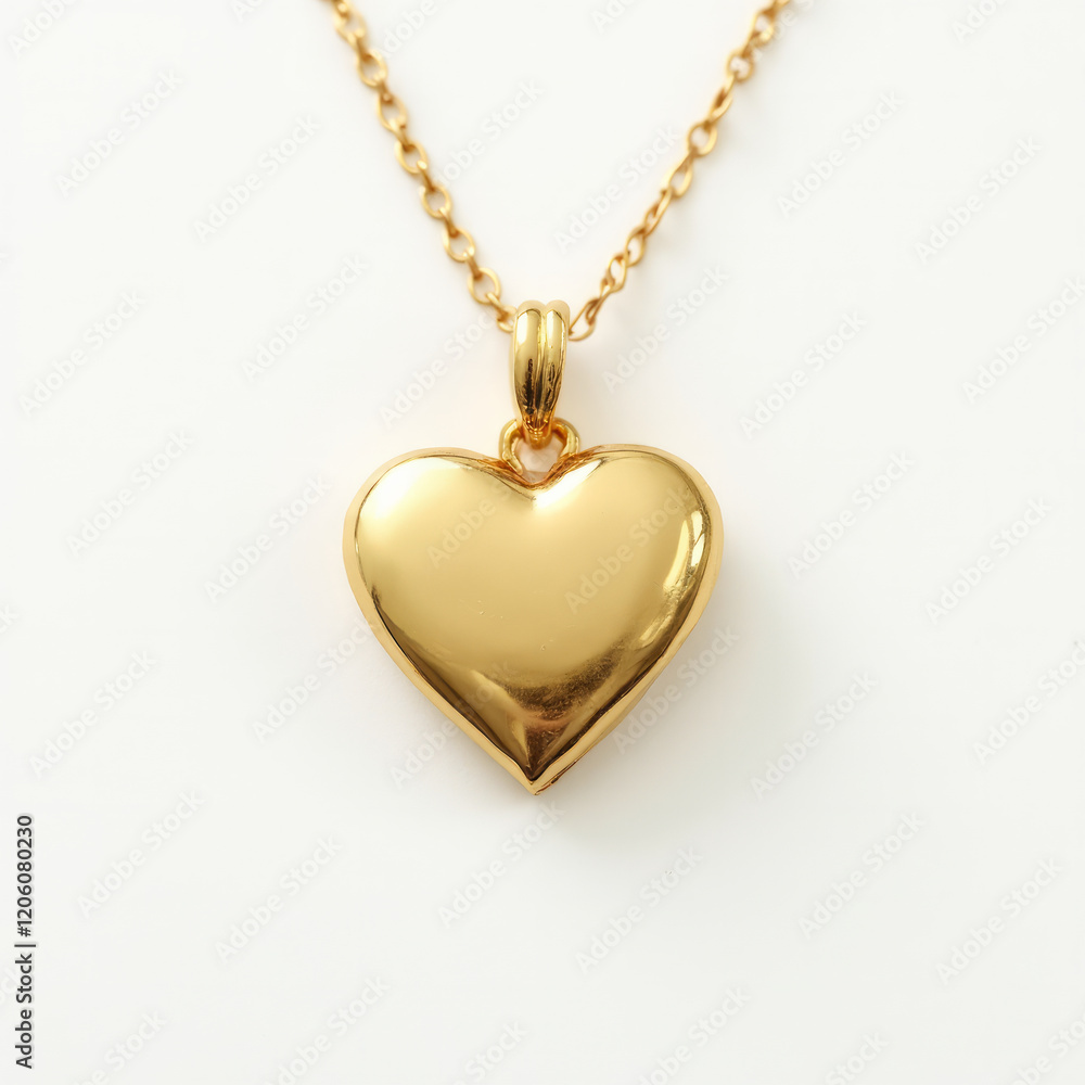24K Gold Heart Pendant – A 24K gold heart pendant isolated on a white background. 24K Gold Heart Pendant – A 24K gold heart pendant isolated on a white background.