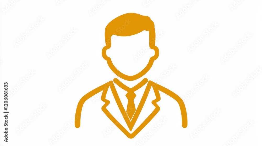 Professional Businessman Icon in Minimalist Style for Modern Design Professional Businessman Icon in Minimalist Style for Modern Design